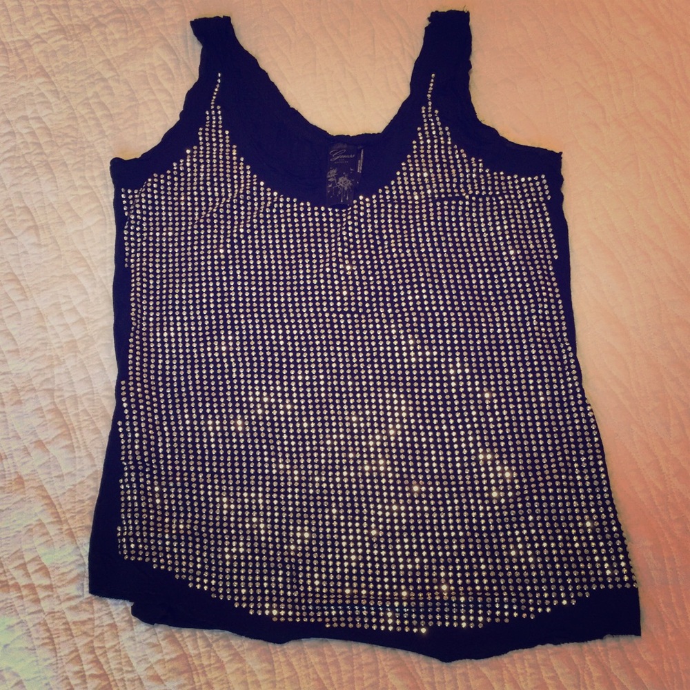 Studded party tank top